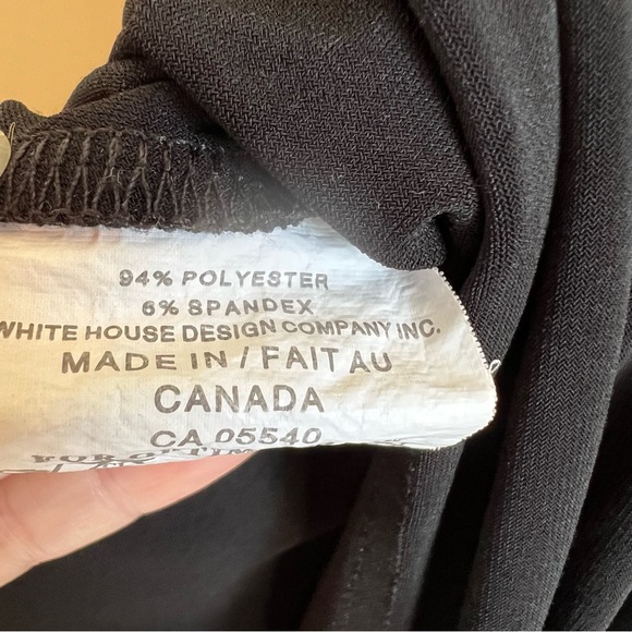 SYMPLI black asymmetrical blouse size 6 short sleeve w knot hemline stretchy - Picture 5 of 6